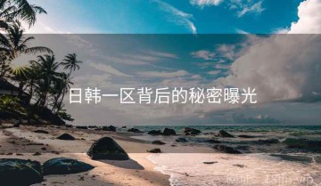 日韩一区背后的秘密曝光